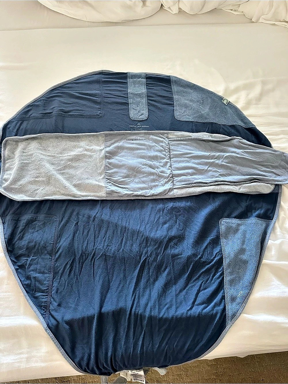 taking cara babies b.e.s.t. swaddle coastal blue